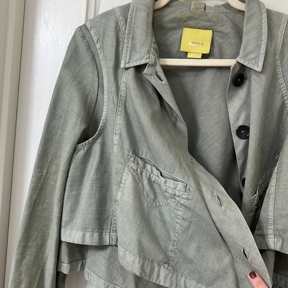 Draped twill jacket - Picture 3 of 4